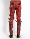 Red Tartan Plaid Printed Bondag