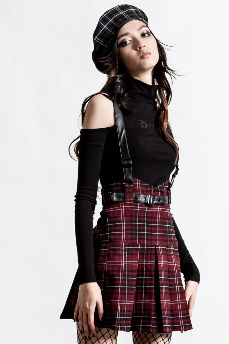 Tartan skirt with braces sale