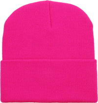 Neon Hot Pink Long Beanie