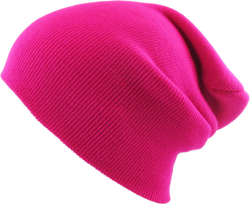 Neon Hot Pink Long Beanie