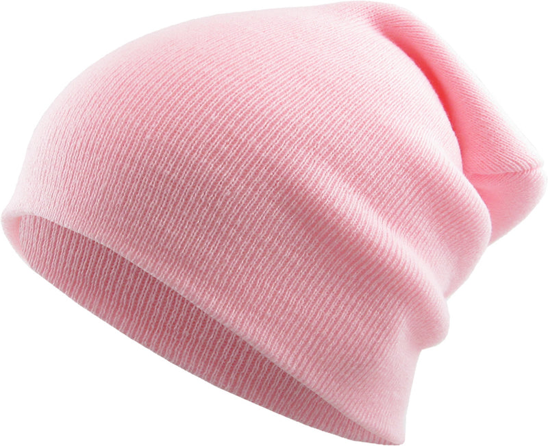Neon Light Pink Long Beanie