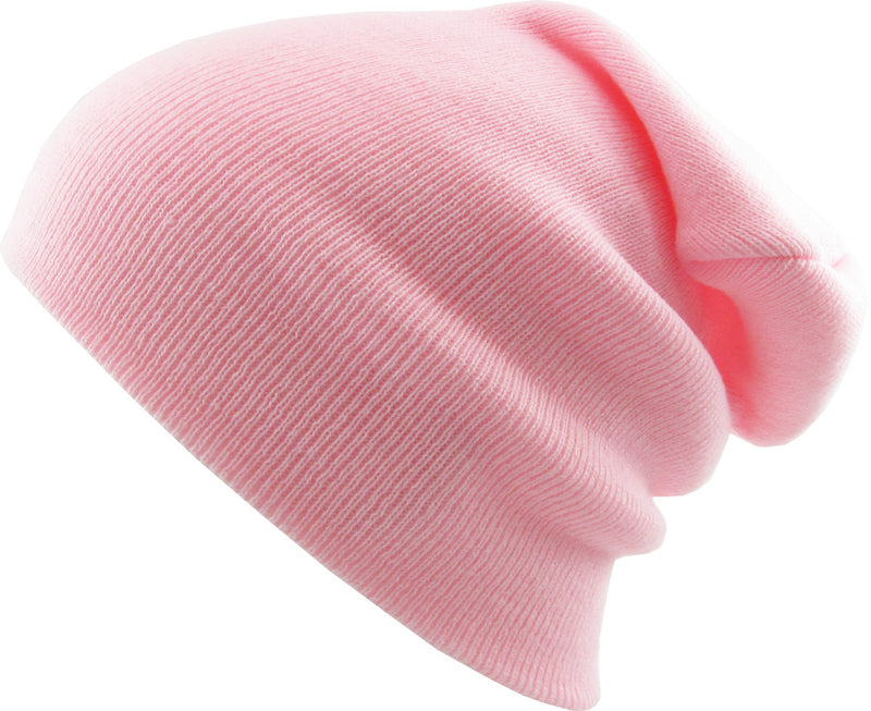 Neon Light Pink Long Beanie