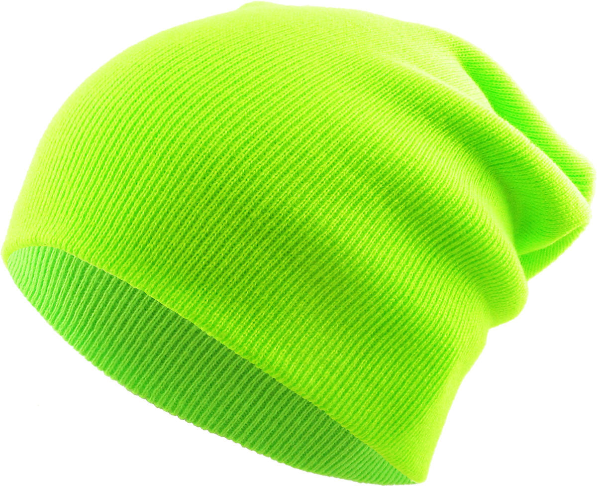 Neon Lime Long Beanie