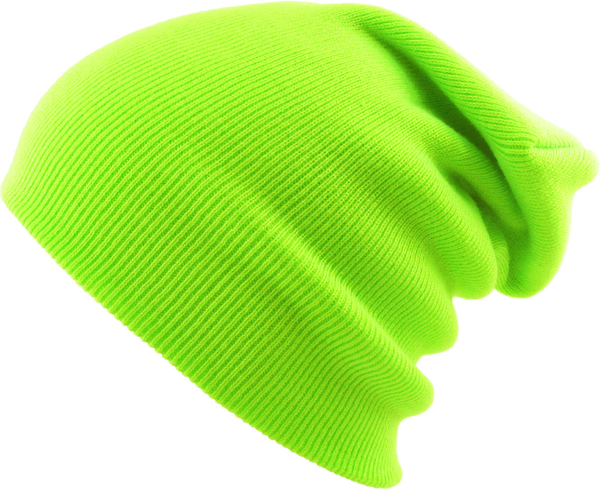 Neon Lime Long Beanie