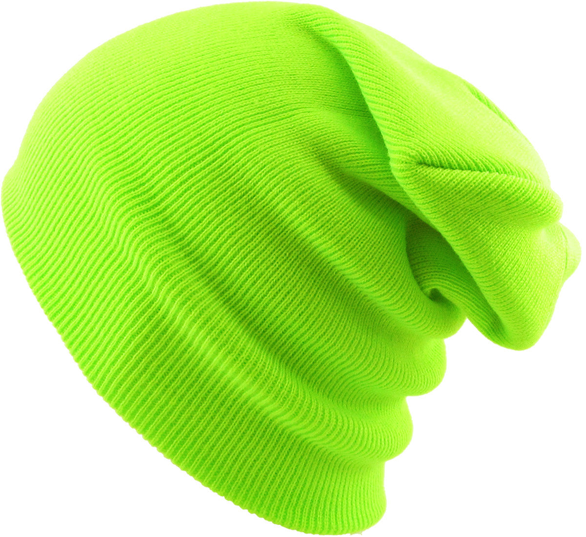 Neon Lime Long Beanie