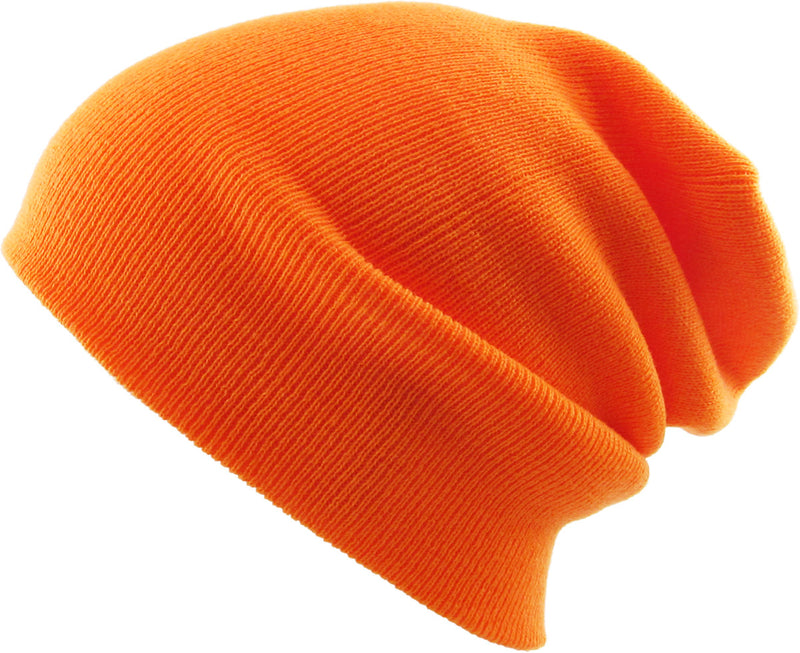 Neon Orange Long Beanie