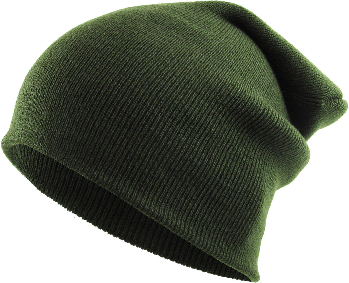 Olive Long Beanie
