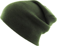 Olive Long Beanie