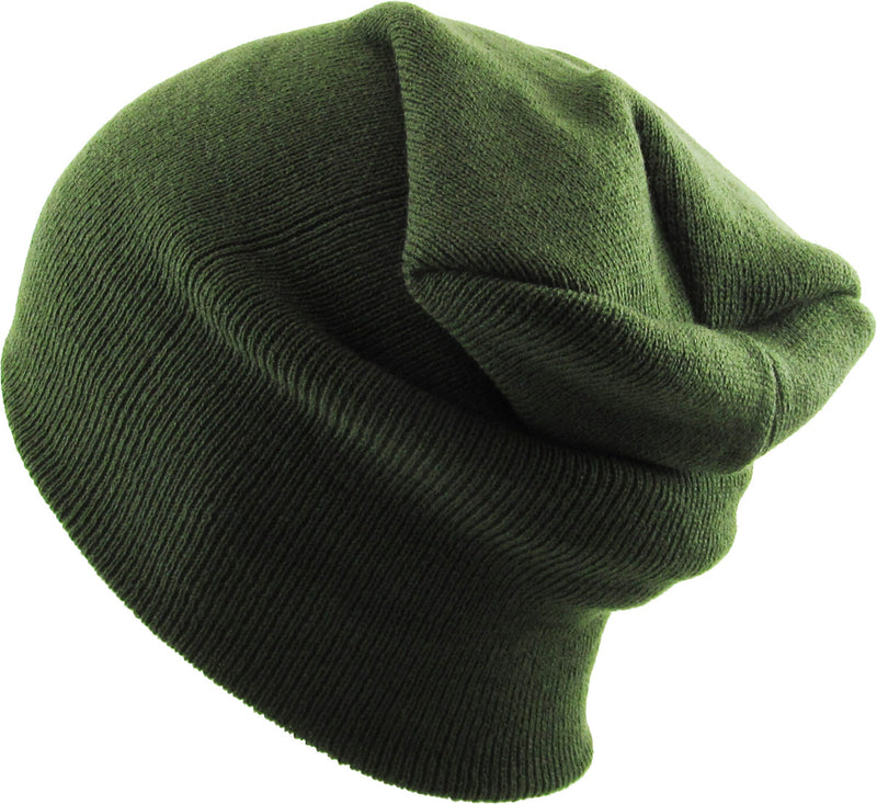 Olive Long Beanie