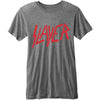 Slayer Logo Burn Out Charcoal T-Shirt