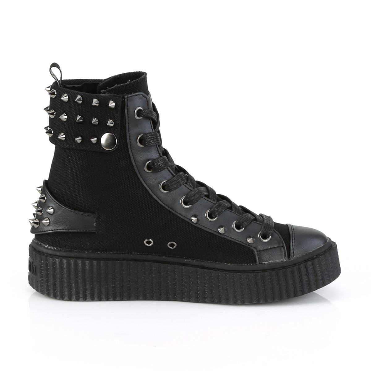 Sneeker-266 Spiked Cuff Hi Top