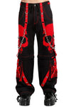 Scare Pant Blk/Red BIG Skull