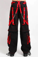 Scare Pant Blk/Red BIG Skull