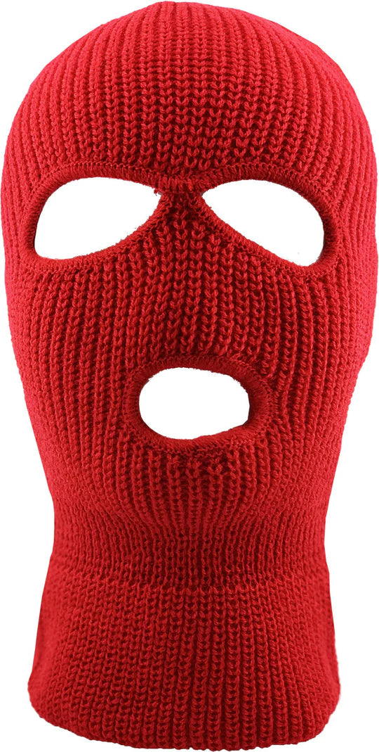 Ski Mask Knit Mask-Red