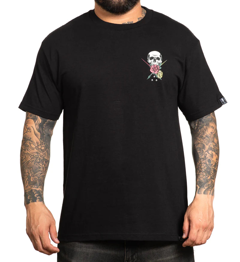 Sullen Floral Badge Black T Shirt