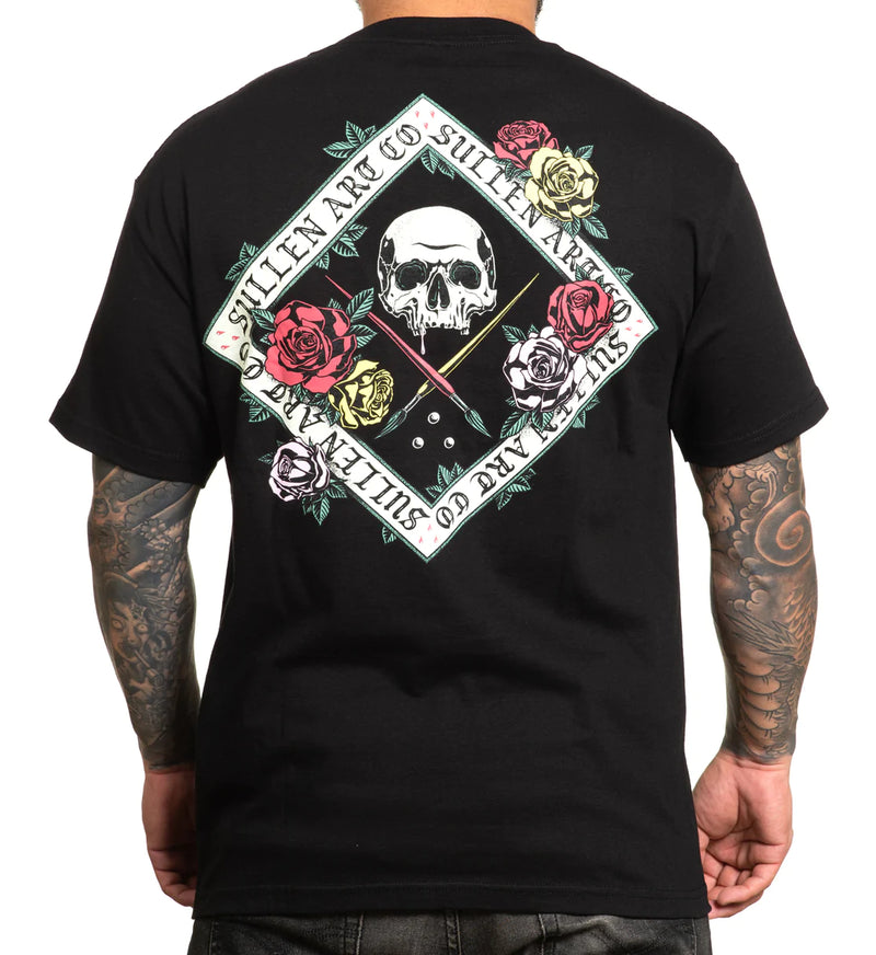 Sullen Floral Badge Black T Shirt