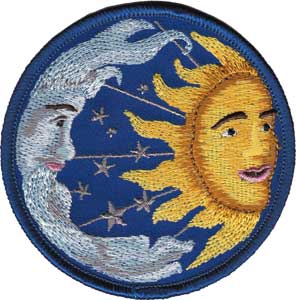 Sun, Moon, & Stars moon/sun Iron-0n Patch