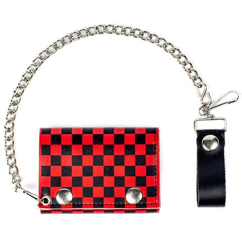 Checker Red and Black Wallet