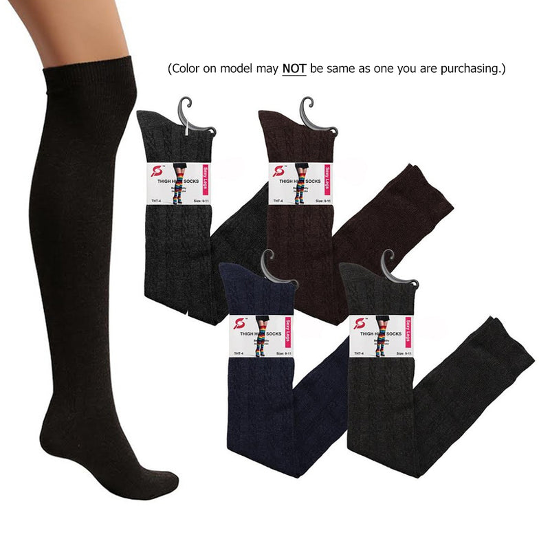 Thigh-Hi Chain (Black Heather) Stockings