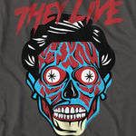 They Live Alien Head on Grey