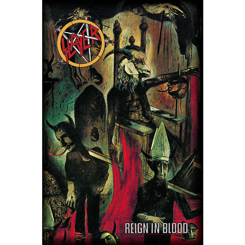 Slayer Reign In Blood Red Tie-Bleach Patch Battle Jacket Cut-Off Denim –  Creatin' For Satan