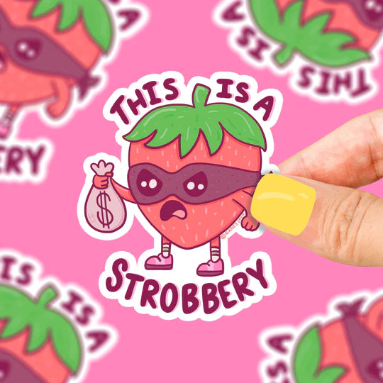 This is a Strobbery Sticker