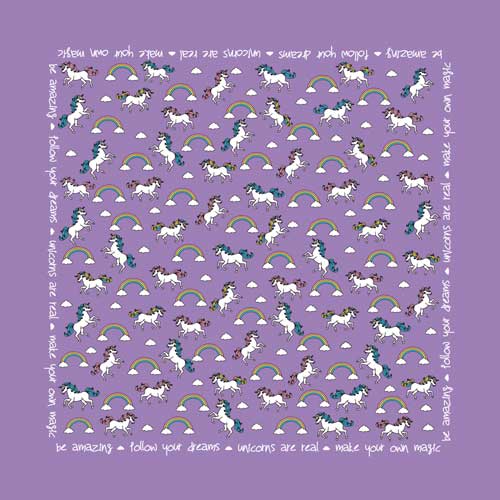 Unicorn Lavender Square Bandana