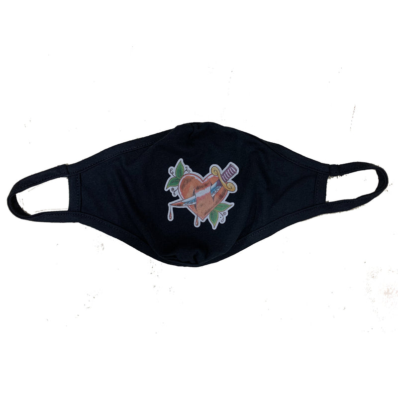 Heart Dagger Logo Face Mask