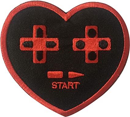Video Game-Heart Start Iron-On Patch