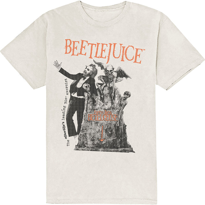 Beetlejuice Here Lies Natural T-Shirt