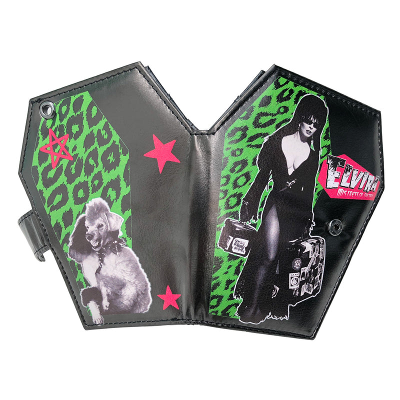 Elvira Leopard Luggage Coffin Wallet