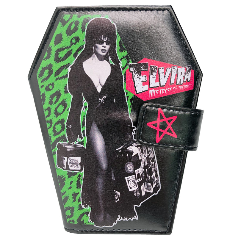 Elvira Leopard Luggage Coffin Wallet