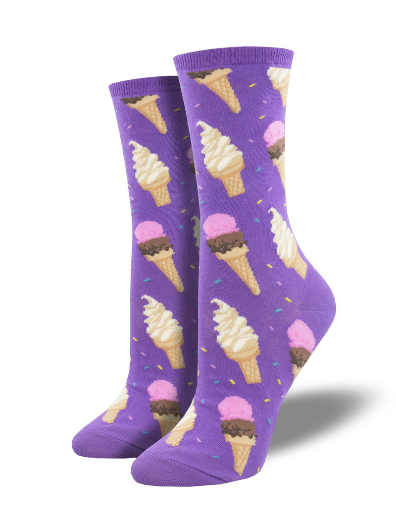 I Scream Purple Women's Socks