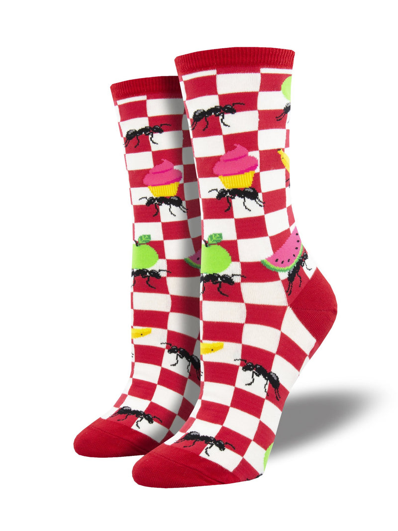 Picnics Make Me Antsy Red Women's Socks