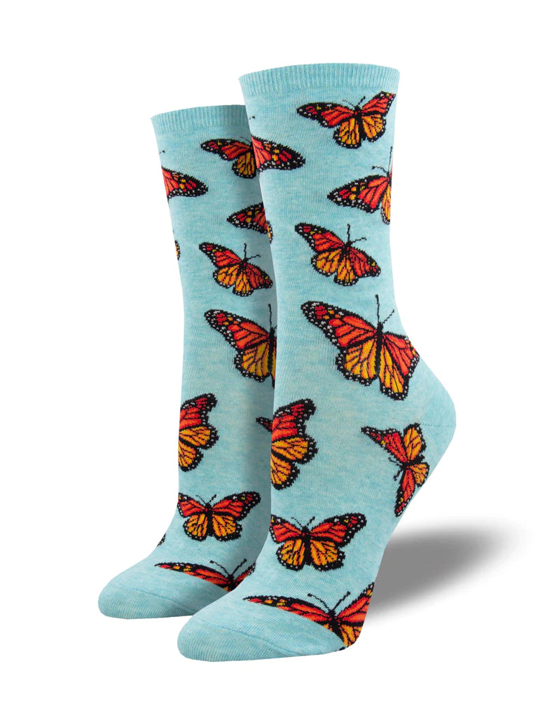 Social Butterfly Women's Socks - Blue