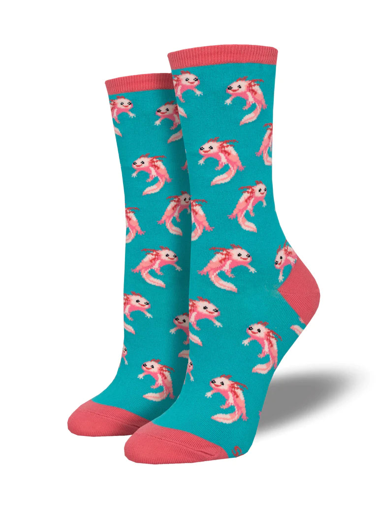 Axolotl Women's Socks - Teal