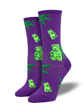 Weed Gummies Women's Socks - Purple