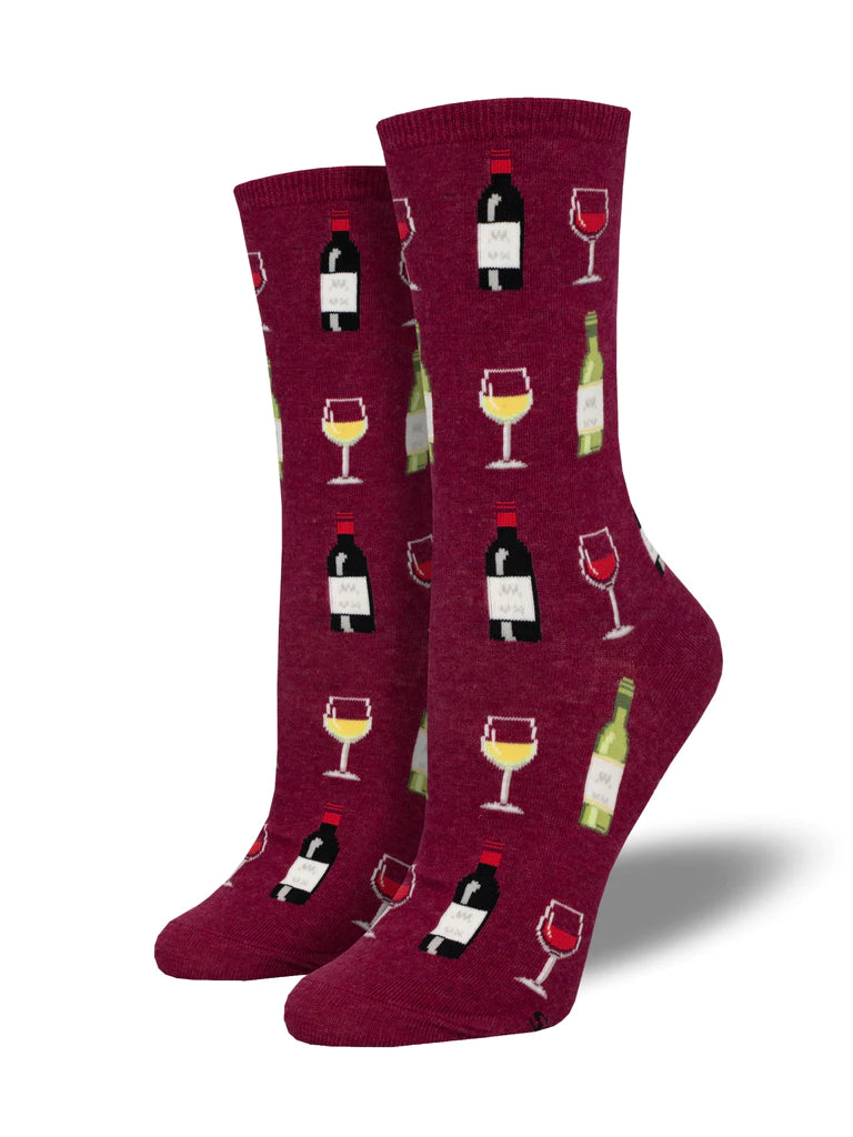 Fine Wine Women's Socks - Red