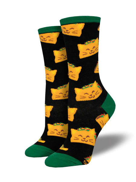 Cat Taco Women's Socks - Black