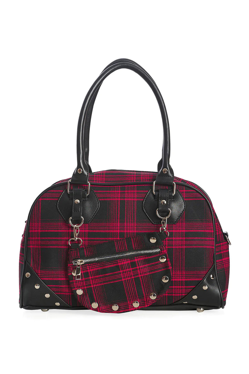 Red plaid sale handbag