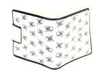 White Snap Wallet Skull and Cro