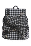 Yamy Back Pack Blk/Wht Tartan