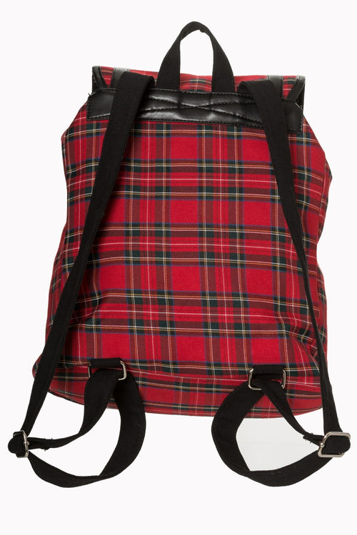 Yamy Back Pack Red Tartan