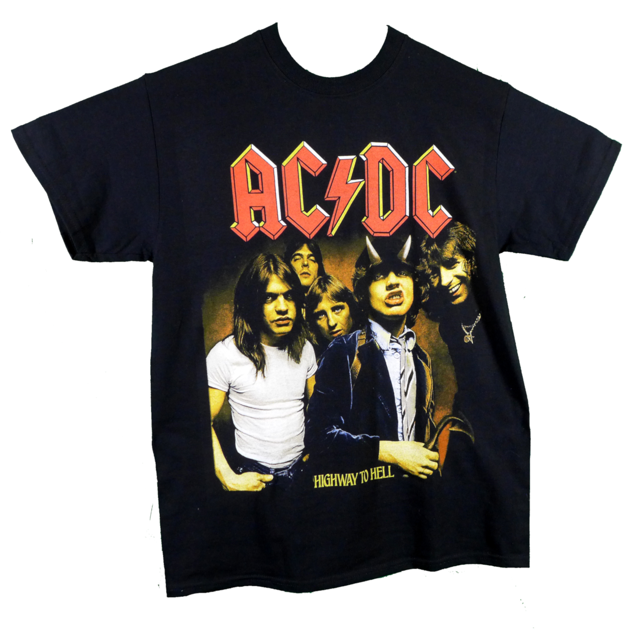 Black and yellow sales ac dc shirt