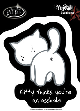 Kitty Asshole Sticker