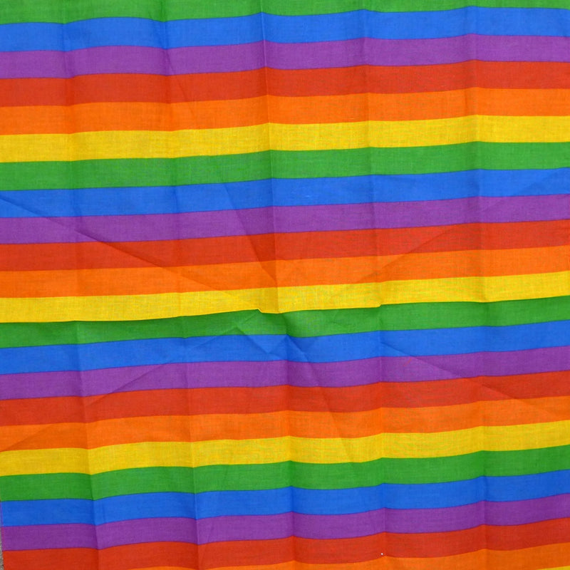 Rainbow Stripes Square Bandana