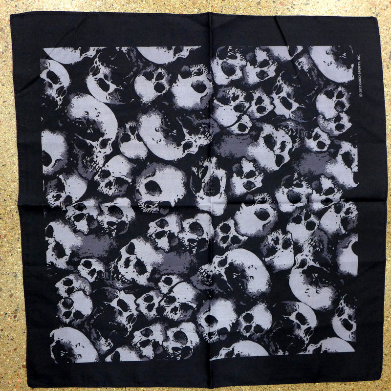 Grey Skulls Allover Square Bandana