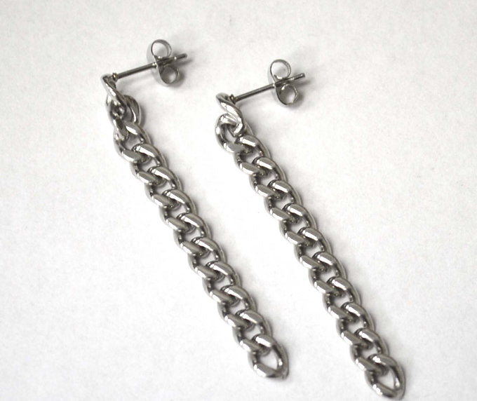 Dangling Cuban Link Stainless Steel Earring