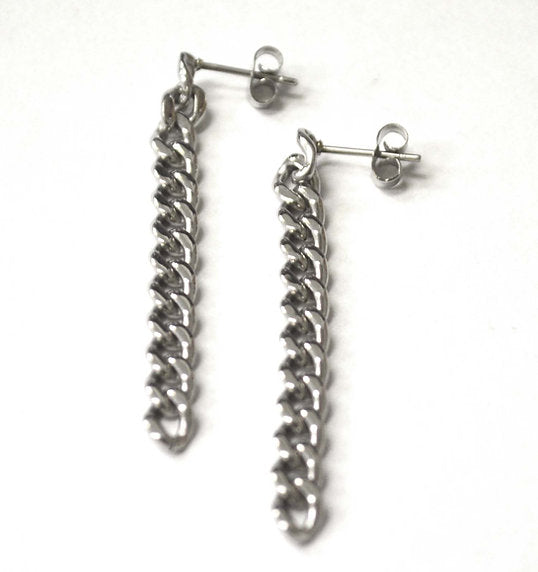 Dangling Cuban Link Stainless Steel Earring
