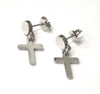 Dangling Cross Stud Stainless Steel Earring